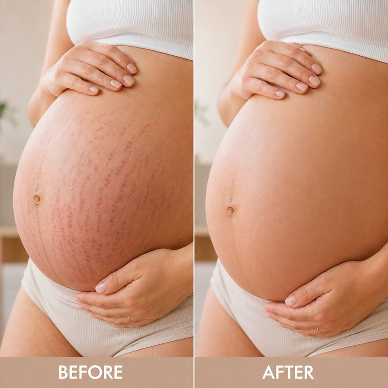 1. Fades Existing Stretch Marks & Scars — Before, During, and After Pregnancy